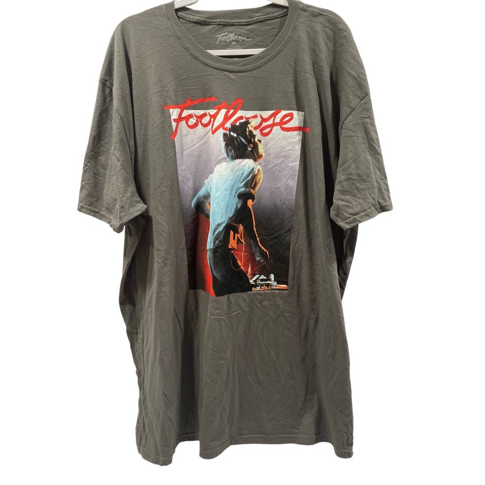 Footloose Men's 3XL Gray T-Shirt Logo Dancing Man with Headphones Short Sleeve